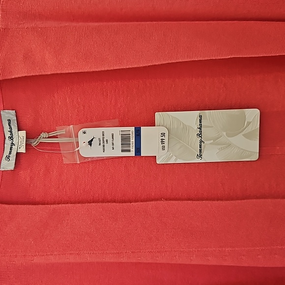 Tommy Bahama, pickford cropped dress cardi,size- XL, color- soft flamingo - Picture 2 of 10